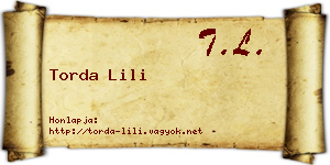 Torda Lili névjegykártya