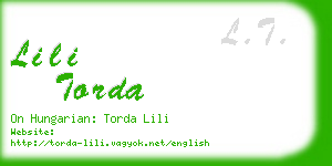 lili torda business card